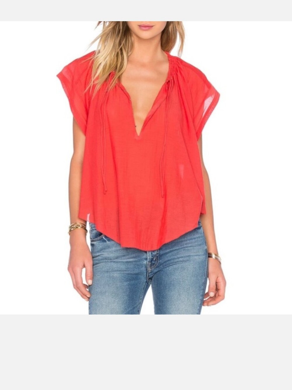 IRO Maeva Red Tunic Top